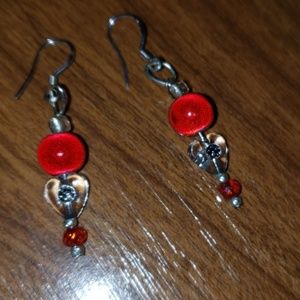 Valentine's Red Heart earrings
